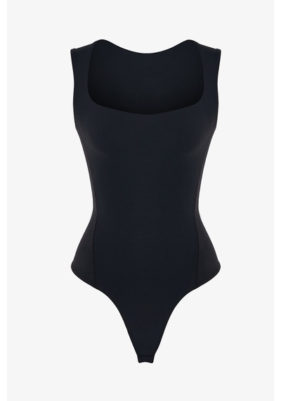 Penti Siyah U Yaka Yumuşak Dokulu Bodysuit