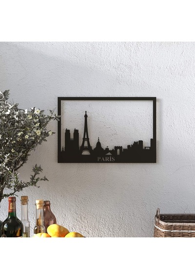 Yurudesign Kesim Metal Duvar Tablo Paris 30 45