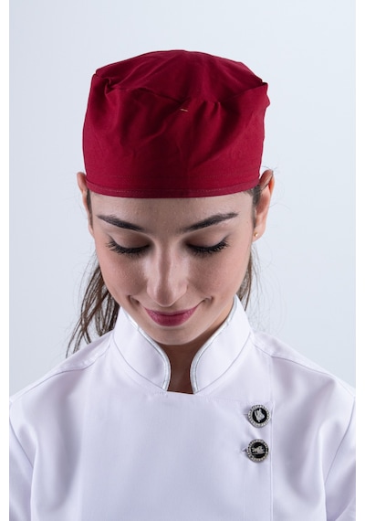 Chef Bone Kep Aşçı Şef Şapkası Kırmızı Çok Renkli