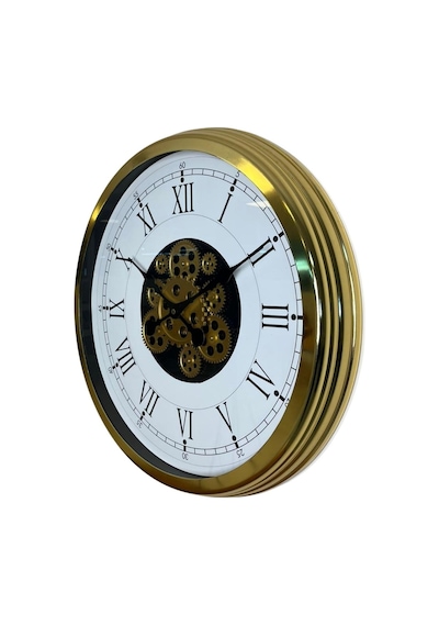 Luxury Gold 60 Cm Çarklı Duvar Saati Çok Renkli