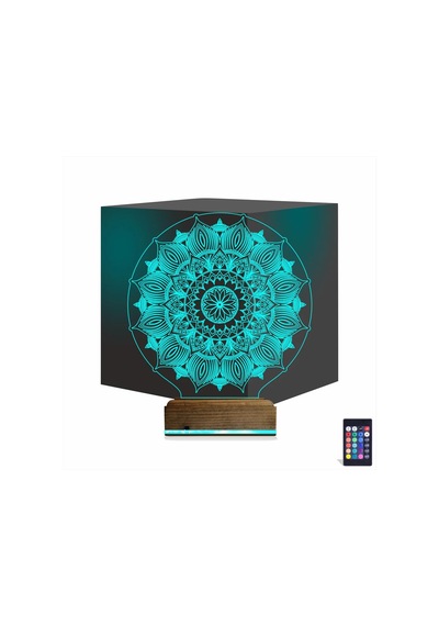 Luvivia Mandala 3d Lamba - Masa Gece Lambası Şeffaf
