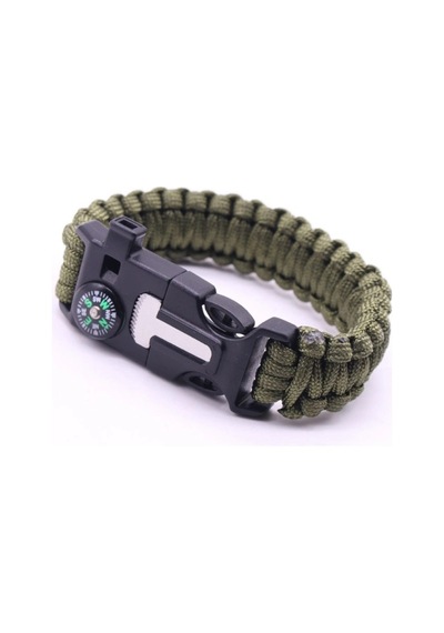 Çok Amaçlı Hayatta Kalma Bilekliği Survival Pusulalı Kamp Düdük Outdoor Aksesuar Kit Askeri Çok Renkli