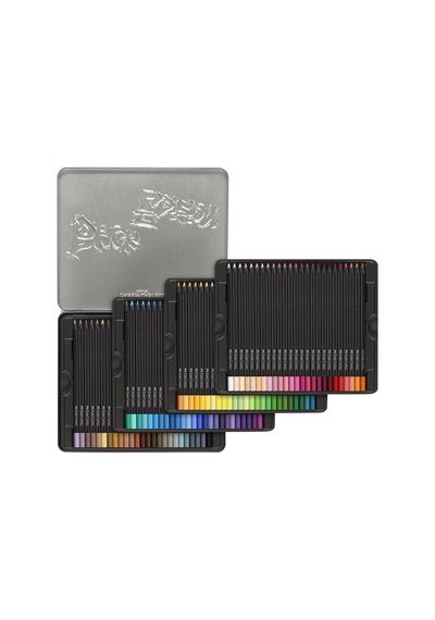 Faber-castell 116490 - Black Edition Renkli Kalemler, 100'lü Metal Kutu, Kırılmaz, Çocuklar Ve Yetişkinler İçin