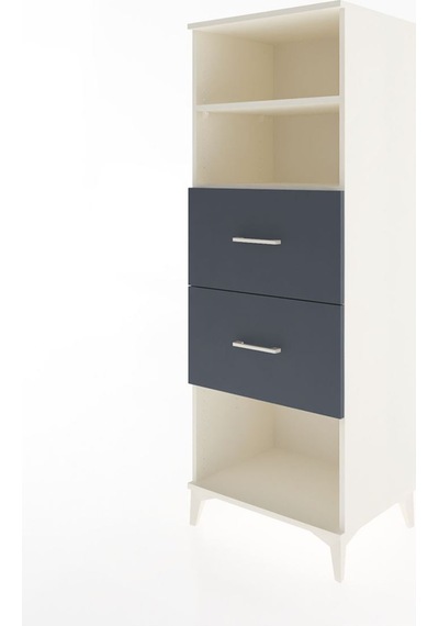 Hyperion Dolap 2 Raflı 2 Çekmeceli 60x44x163 Aytaşı-antrasit Aytaşı