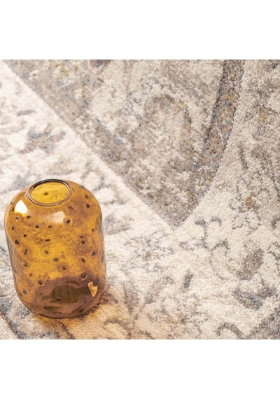 Krem Bej Soyut Eskitme Desenli Uşak Halı - Ns0256ka Krem - Bej