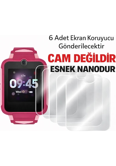 Tcl Mt42x Uyumlu Akıllı Çocuk Saati Ekran Koruyucu -6 Adet Saat Degildir
