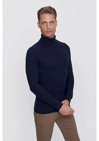Efor Tr 847 Slim Fit Lacivert Klasik Triko Lacivert