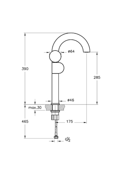 VitrA Liquid A42794 Sol Kumandalı Yüksek Lavabo Bataryası Krom