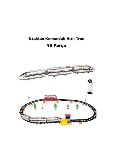 Welcomein Oyuncak Uzaktan Kumandalı 49 Parça Işıklı 265 Cm Hızlı Tren Set