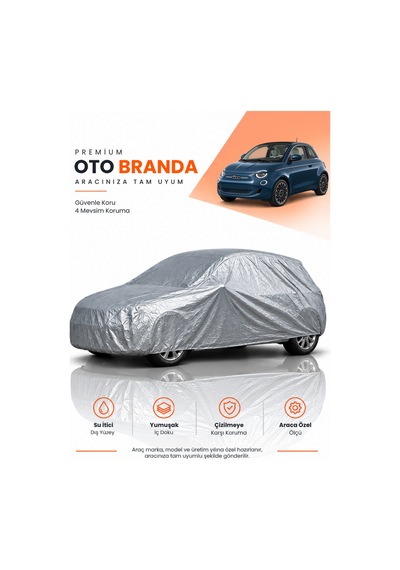 Fiat 500e 2024-2026 Hatchback Uyumlu Araba Brandası Oto Branda Araba Örtüsü Araç Çadırı