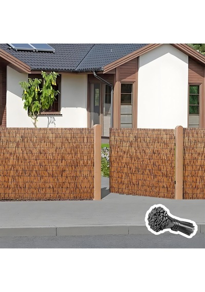 Dış Mekan Bambu Çit - Yükseklik 50-160 Cm - Veranda, Balkon, Veranda Ve Havuz İçin Dekoratif Çit - Bahçe Gizlilik