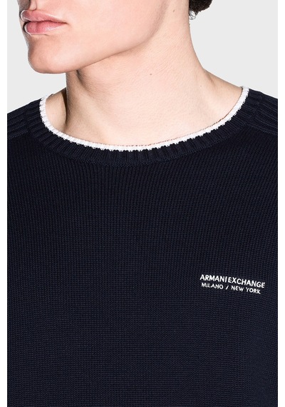 Armani Exchange Pamuk Karışımlı Regular Fit Bisiklet Yaka Kazak Erkek Kazak Xm003009 Af28775 Ub101 Lacivert Armani Exchange Pamuk Karışımlı Regular Fit Bisiklet Yaka Kazak Erkek Kazak Xm003009 Af28775 Ub101 Lacivert
