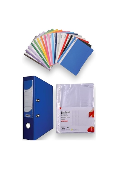 Telli Dosya Poşet Dosya Klasör Set 0.75 LT - 2.5 LT - 12 KG