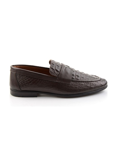 Kahve Hakiki Deri Erkek Loafer Ayakkabı E01594004103 Kahve