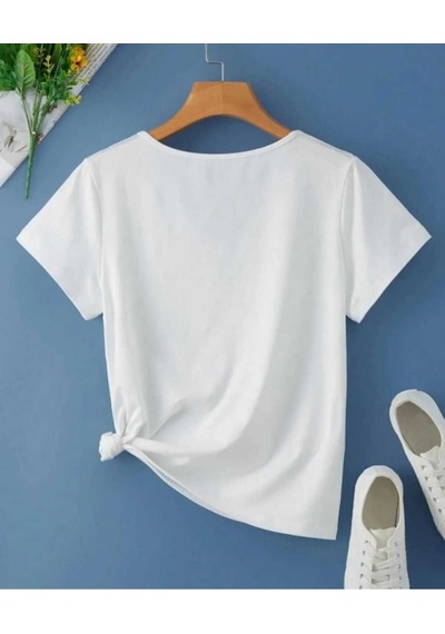 Kozia Outdoors Malkoçbey Cep Detay Baskili Oversize Unisex Basic T-shirt Beyaz