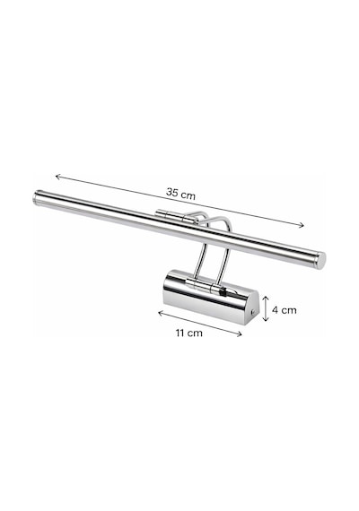Sarjlı Led Flüt Resim Aplik 6w 3200k Gün Işığı 35cm Duvar Tipi Ayna/tablo Üstü Dekoratif Işık Ip20 İç Mekan Kullanım Krom Kasa Diğer