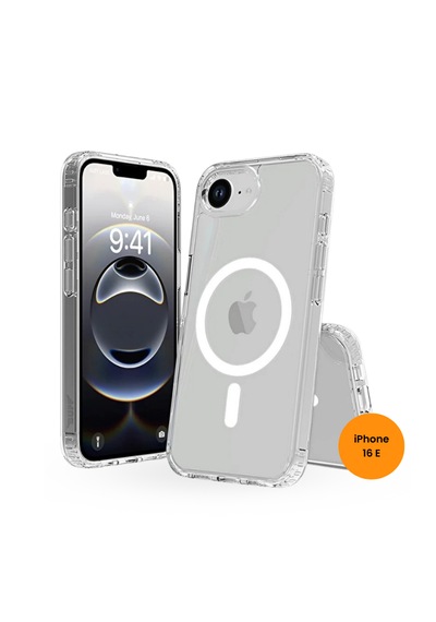 Teknoway Apple, Uyumlu iPhone 16e Magshield Kılıf Şeffaf