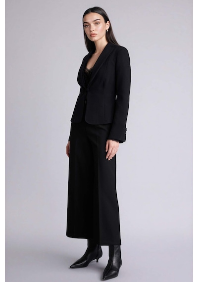 Defacto Culotte Yüksek Bel Pantolon E7242AX25SP Siyah
