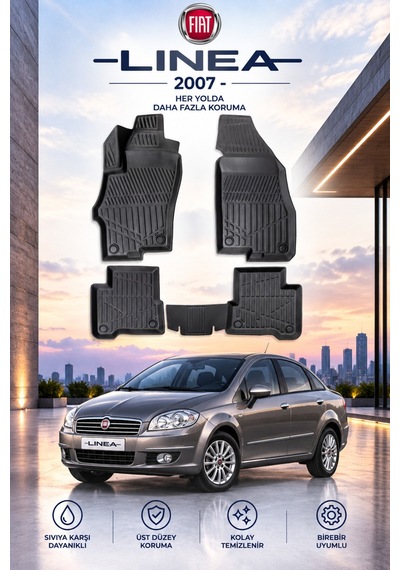 Fiat Linea 2007+ Aracınıza Özel Üretim Havuzlu Paspas Takımı A+ -mod-