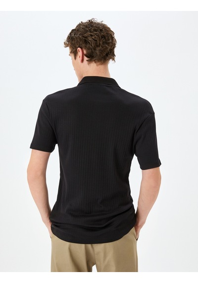 Koton Kısa Kollu Pamuklu Slim Fit Polo Yaka Tişört Siyah 5sam10025mk Siyah Koton Kısa Kollu Pamuklu Slim Fit Polo Yaka Tişört Siyah 5sam10025mk Siyah