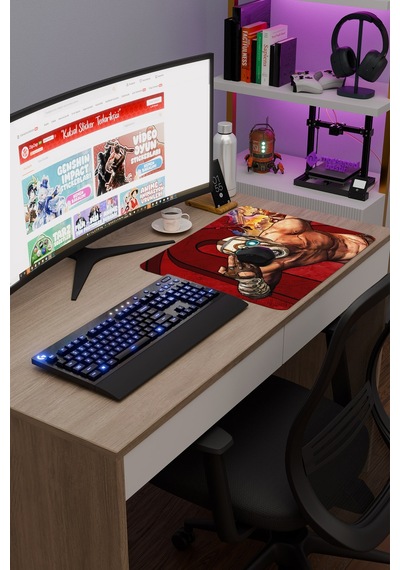 Borderlands Kaymaz Dikişli Kauçuk Oyuncu Mousepad V3 - 48x40 Xl Gaming Mouse Pad Fare Altlığı