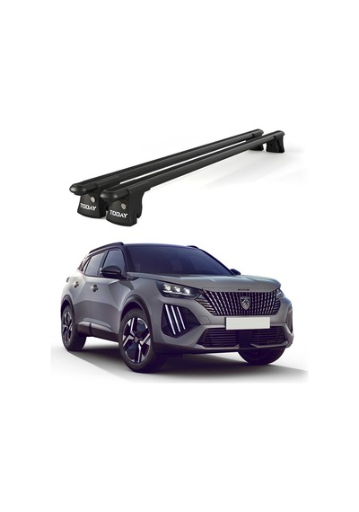 Trio-ıı Peugeot 2008 2013 Ve Sonrası Uyumlu Siyah Kilitli Ara Atkı 135cm Port Bagaj Tavan Barı