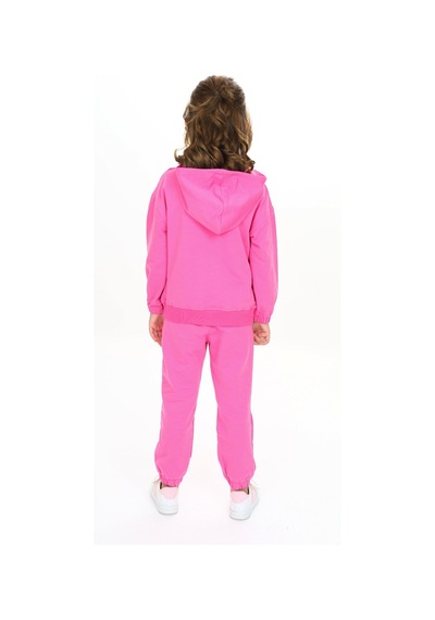 Toontoy Kids Toontoy Kız Çocuk Kapüşonlu Yarım Fermuar Detaylı Eşofman Takım Fuşya
