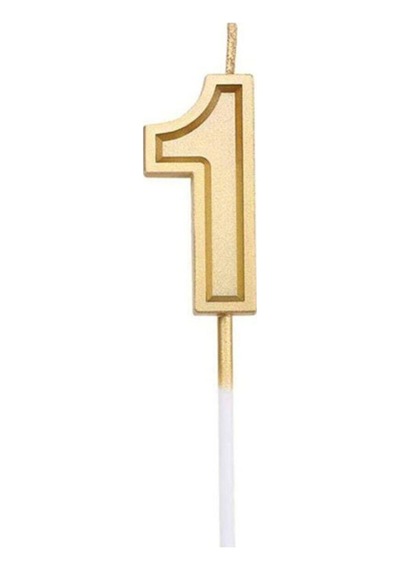 1 Rakam Gold Renk Mum