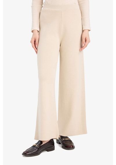 Defacto Wide Leg Triko Pantolon F1102ax25aubg155 Bej