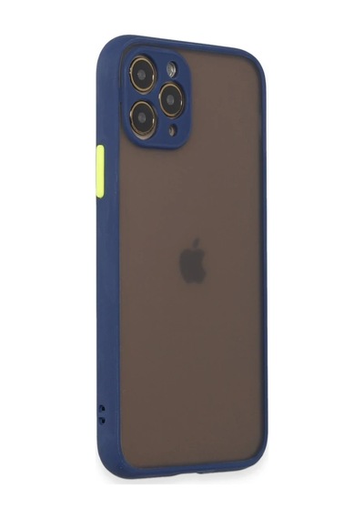 Apple Apple Uyumlu iPhone 11 Pro Kılıf Montreal Silikon Kapak - Lacivert 0.2M-Çok Renkli