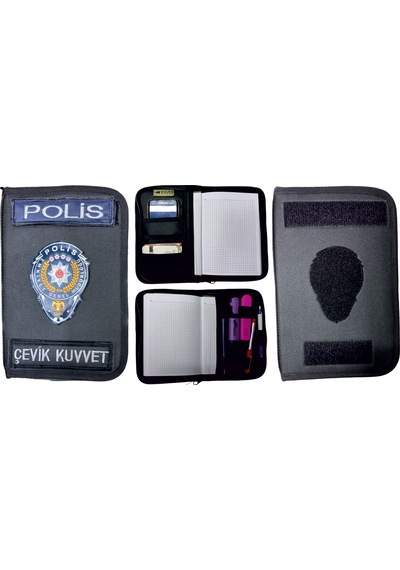 Polis Ajanda Defter Kabı Organizer Kalemlik Siyah