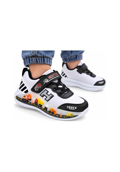 Papucumun Dünyası Çocuk Kız/erkek Işıklı Su İtici Özellikte Rahat Sneaker Beyaz