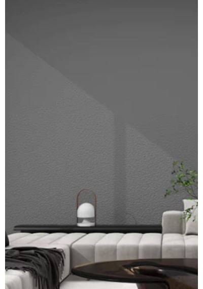 Gri Kendinden Yapışkanlı Duvar Kağıdı Sıva Dokulu Esnek Silinebilir 50x280cm 1,4m2 Rda5 Panel
