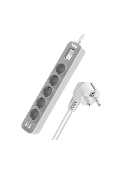 Vea Ve-nova105 A Class 5 Li Anahtarlı 1.5 Metre Grup Priz Uzatma Kablosu 4000 Watt 16 Amper