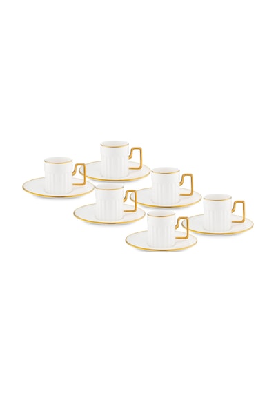 Jumbo Sorin-100 12 Parça 6 Kişilik Kahve Fincan Takımı Gold Gold