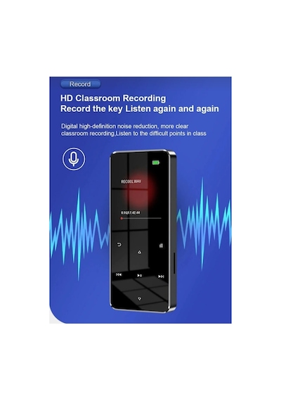 Bluetooth Lu Mp3-mp4 Çalar Ses Kayıt Fm Radyolu Şarjlı Mp4 Player Dahili Hoparlör 8gb Hafızalı