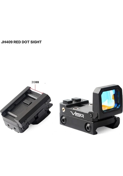 Katlanabilir Flip Up Hedef Red Dot Nişangah - Katlanır Tabanca Reddot - Flipdot Nişangah Dürbün Bej