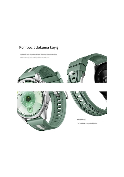 Huawei Watch 3 / 3 Pro Kordon Lansman Kumaş Dikişli Silikon 102 Diğer 61800097