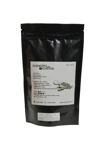 Mineiro Coffee Etiyopya Sidamo Çekirdek Kahve 250 G Mineiro Coffee Etiyopya Sidamo Çekirdek Kahve 250 G