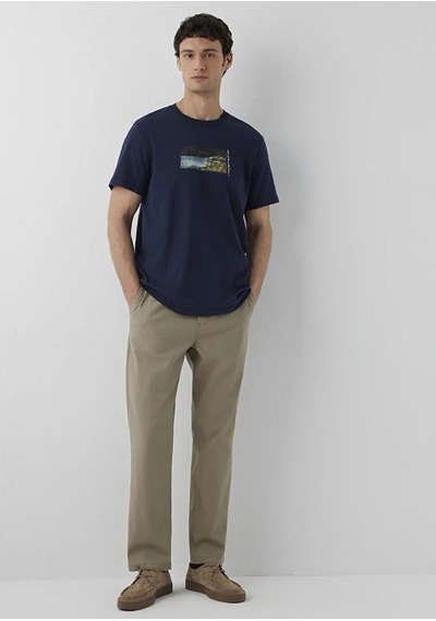 Mavi M0613520-70490 Mavi Baskılı T-shirt Erkek Tişort Lacivert