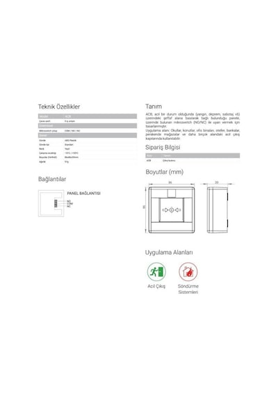 Eds Acb Acil Çıkış Butonu