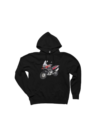BMW R 1200 GS Macera K51 Siyah Kapşonlu Sweatshirt Hoodie Siyah