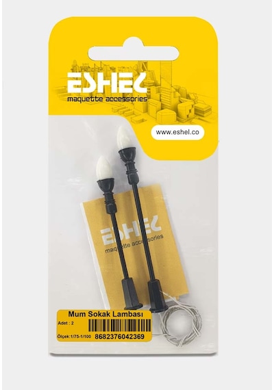 Eshel Maket Mum Sokak Lambası--1/75-1/100--2 Li