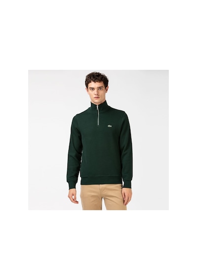 Lacoste Erkek Regular Fit Yarım Fermuarlı Koyu Yeşil Sweatshirt