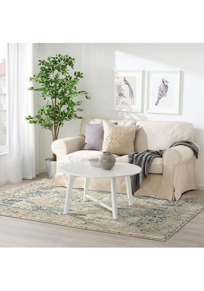 Ikea Skafterup Halı 160 X 235 Cm Bej - Mavi Bej-mavi