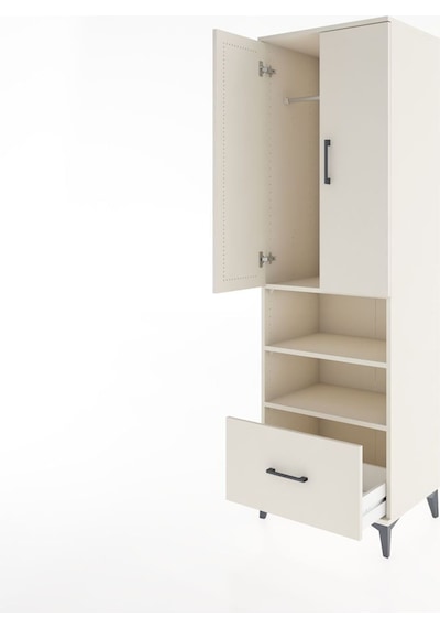 Hyperion Dolap 3 Raflı Tek Çekmeceli Tek Askılı 60x44x195 Aytaşı-aytaşı Aytası