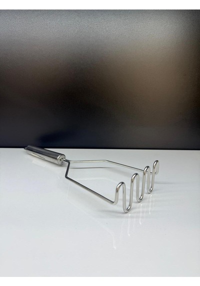 Pratik 24 Cm Lüks Paslanmaz Metal Patates Ezici Patates Ezici Püre Çelik