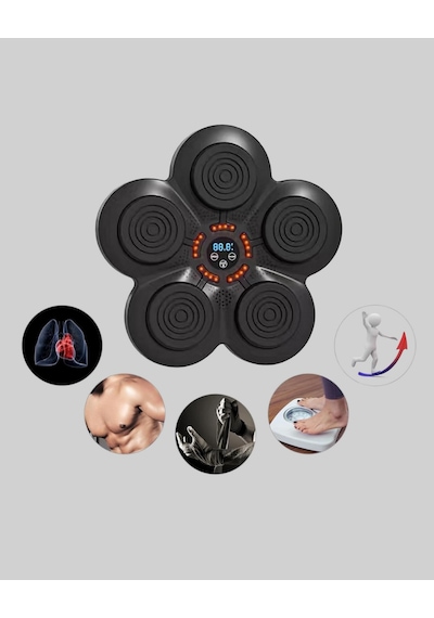 Evde - 921 - Fitness İçin Akıllı Boks Makinesi Işıklı Vuruş - Muratech - Noktalı Bluetoothlu Diğer