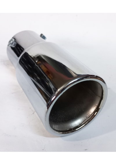 60 Mm. Yuvarlak Sessiz Nikelaj Vidalı Egzoz Eksoz Ucu Tekli Uyumlu