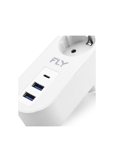 Topraklı Termal Akım Korumalı Priz Adaptörü 2 Usb 1 Type-c 3400-01 Evimdeyokyok